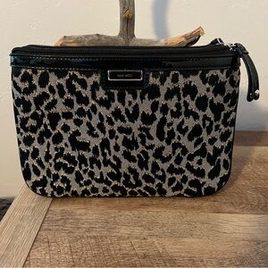 EPC Nine West Animal Print Shoulder Hand Bag Crossbody Double Zip Pockets
